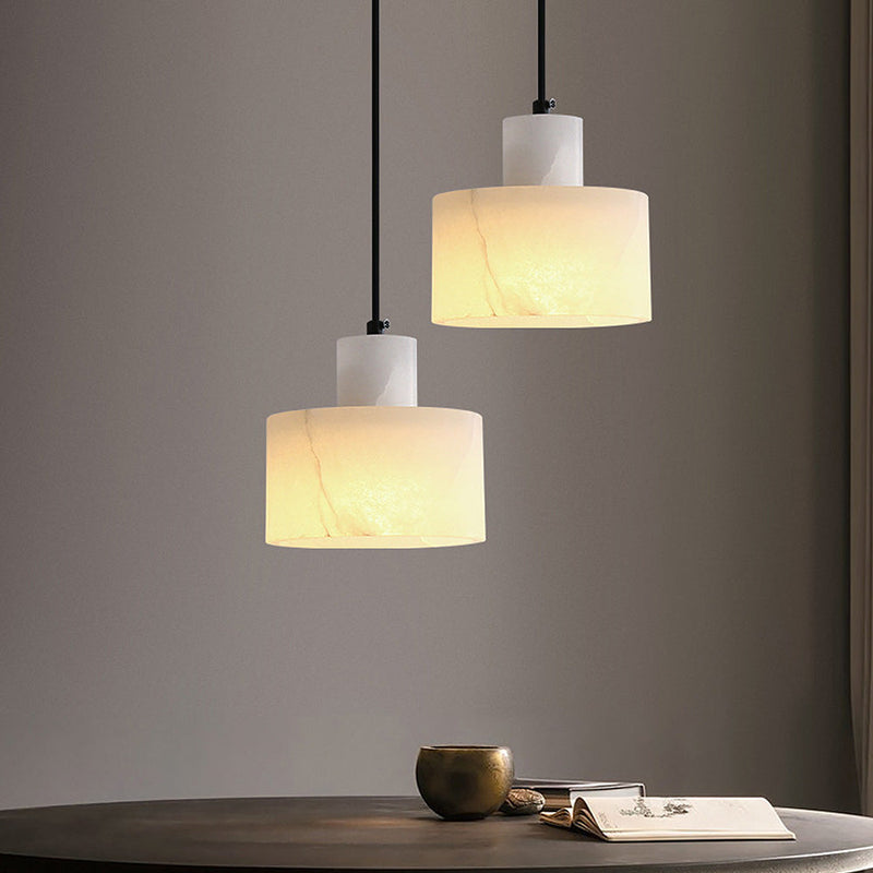 Suspension simple scandinave en marbre blanc