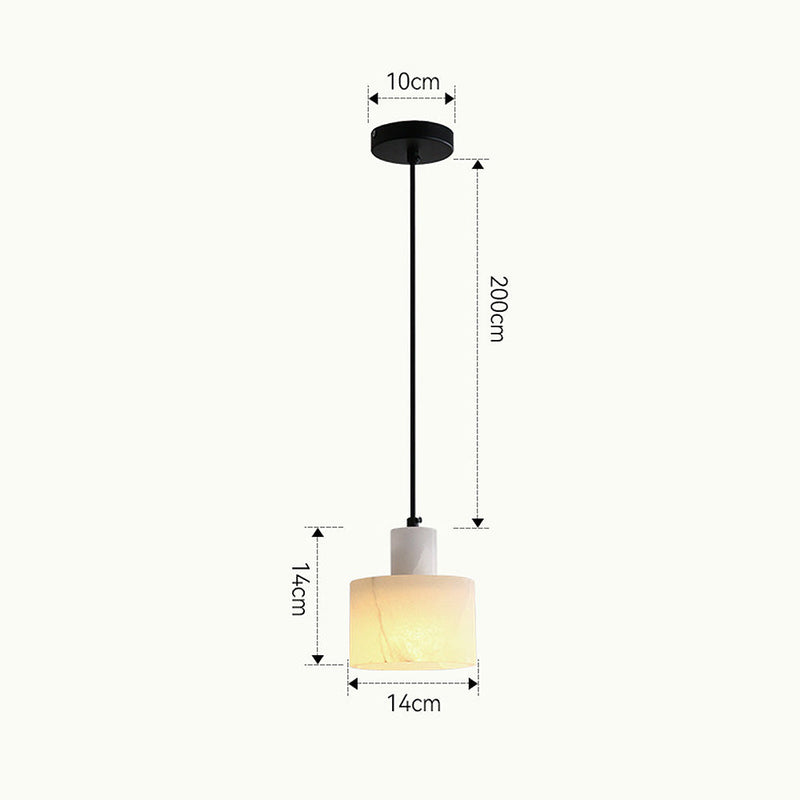 Suspension simple scandinave en marbre blanc