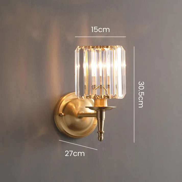 Lampe murale vintage en cristal de luxe