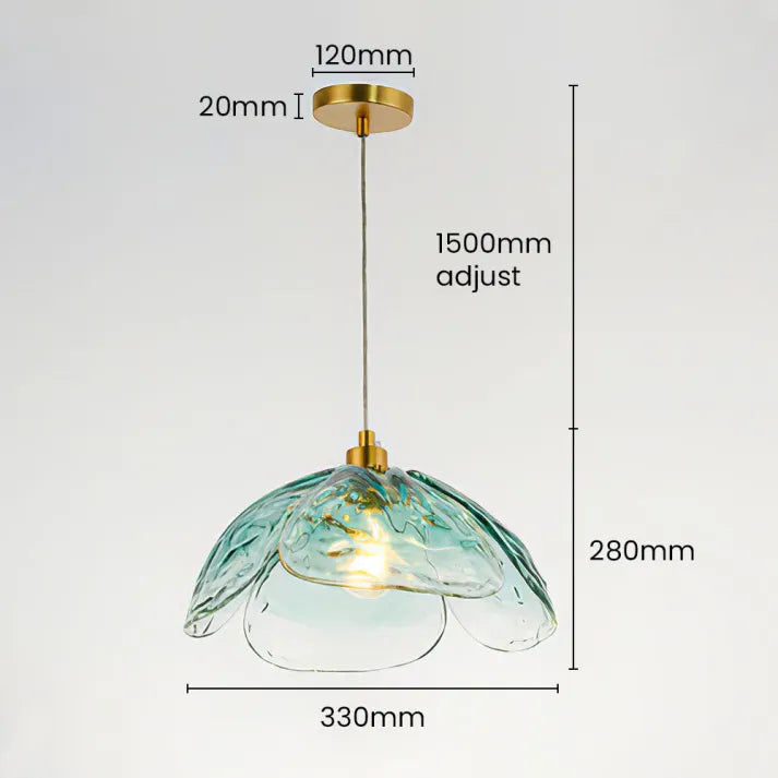 Lampe de chevet pendante créative à pétales de fleurs