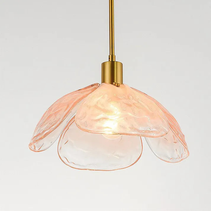 Lampe de chevet pendante créative à pétales de fleurs