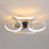 Flower LED Modern Flush Mount Ceiling Fan Lights avec télécommande