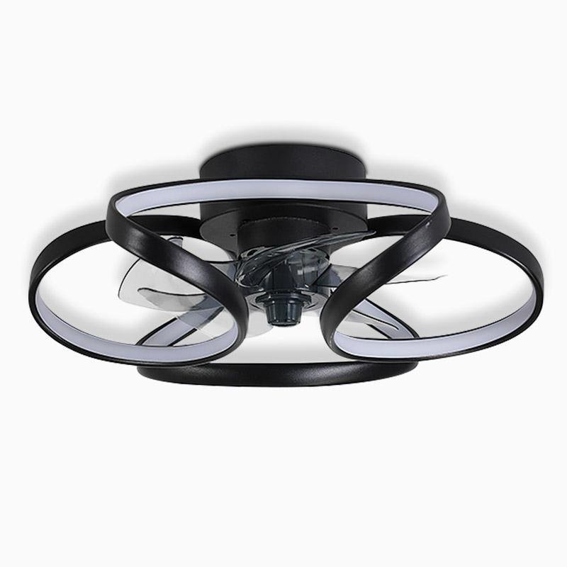 Flower LED Modern Flush Mount Ceiling Fan Lights avec télécommande