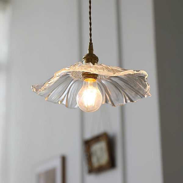 Fleur Lampe suspendue en verre