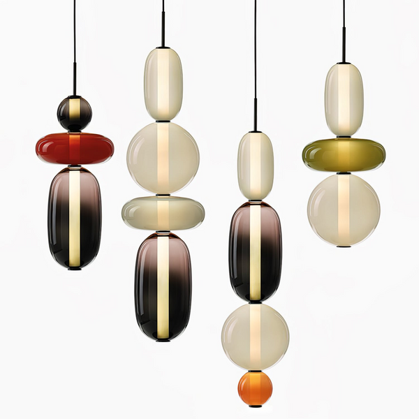Lampe Pendante En Verre Confit