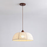 Lampe Suspendue En Bois Et Tissu