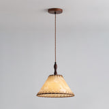 Lampe Suspendue En Bois Et Tissu