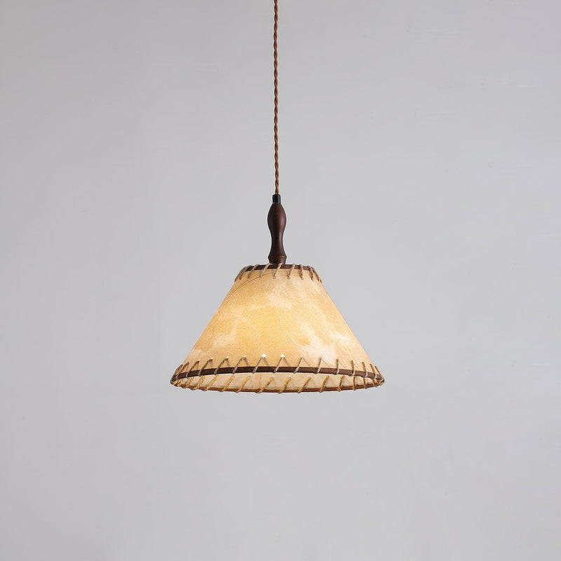 Lampe Suspendue En Bois Et Tissu