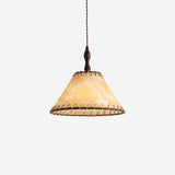 Lampe Suspendue En Bois Et Tissu