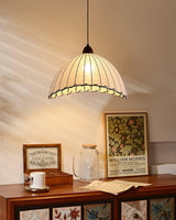 Lampe Suspendue En Bois Et Tissu