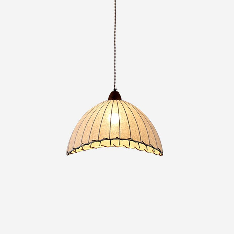 Lampe Suspendue En Bois Et Tissu