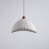 Lampe Suspendue En Bois Et Tissu