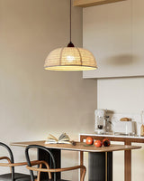 Lampe Suspendue En Bois Et Tissu