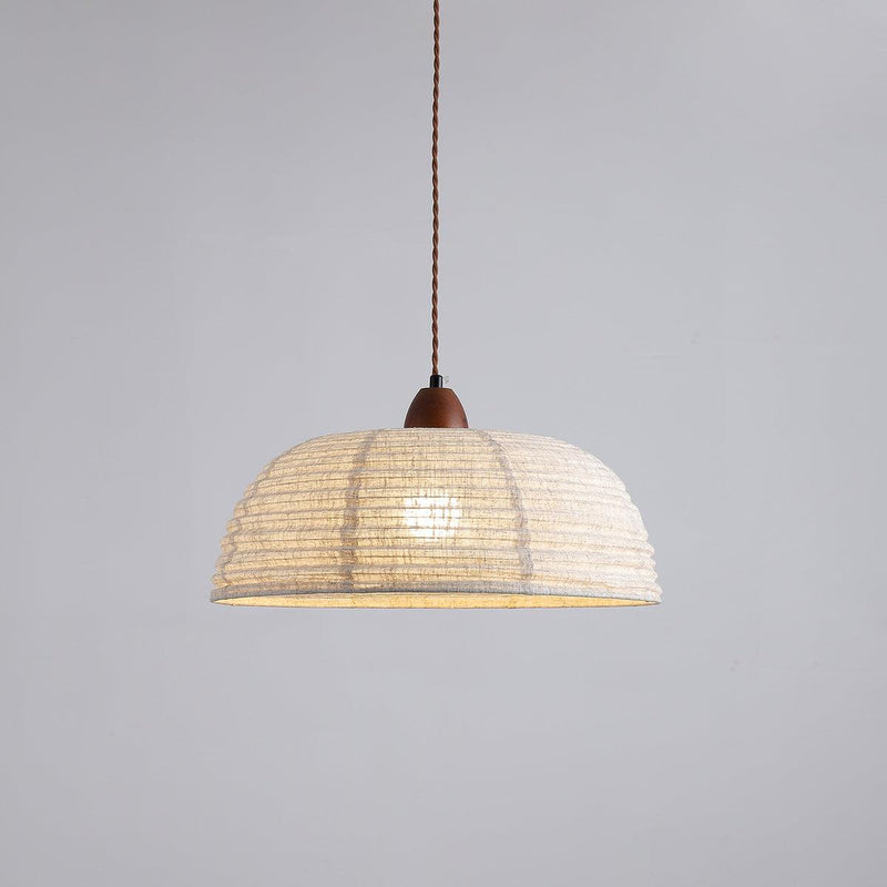 Lampe Suspendue En Bois Et Tissu