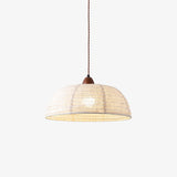 Lampe Suspendue En Bois Et Tissu