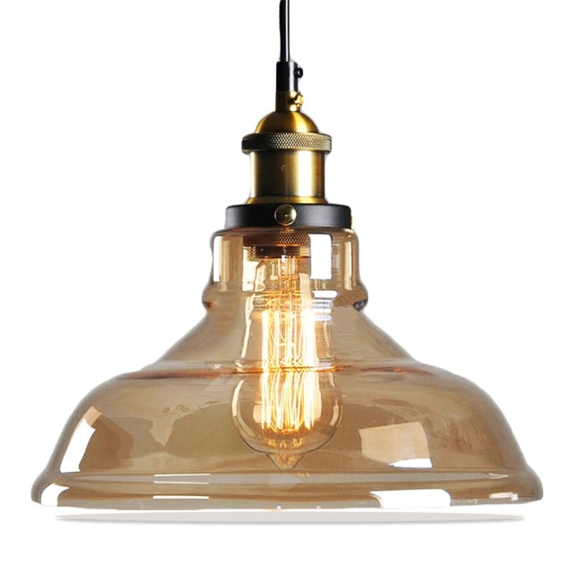 Lampe Suspendue En Verre Antique | Style Vintage