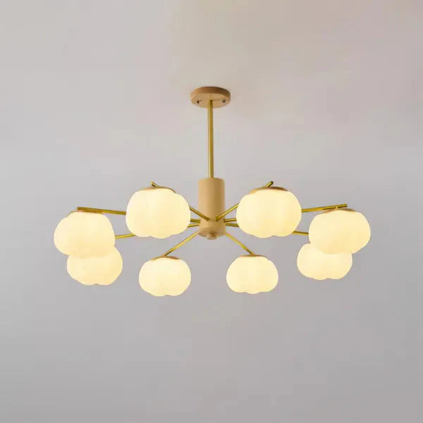 Lustre De Salon Créatif En Bois Et Boules De Coton