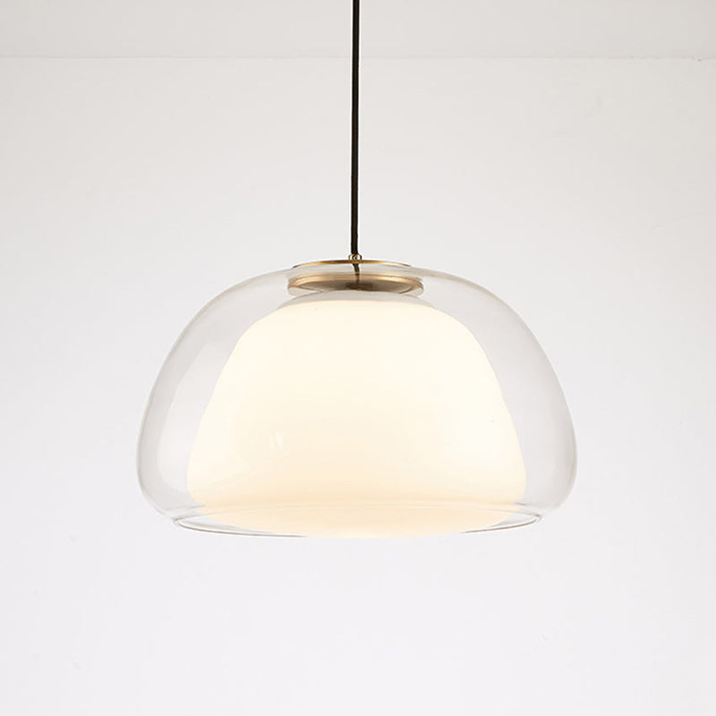 Lampe suspendue moderne en verre au lait