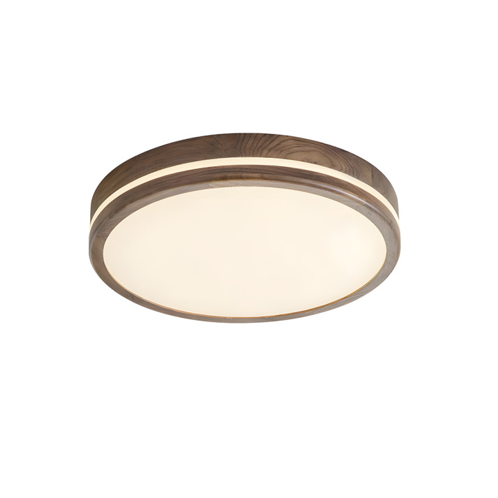 Lampe de plafond ronde en bois