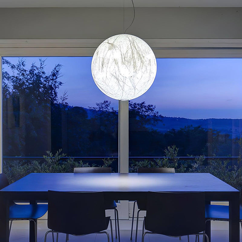 Lampe pendante en soie Moon