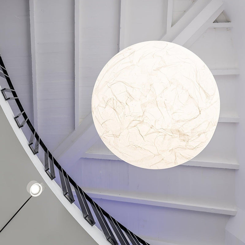 Lampe pendante en soie Moon