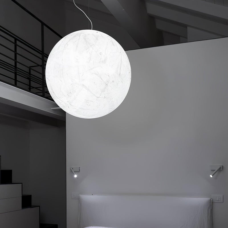 Lampe pendante en soie Moon