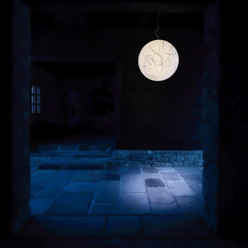 Lampe pendante en soie Moon