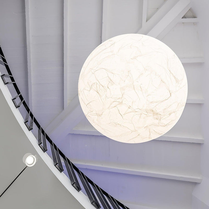 Lampe pendante en soie Moon