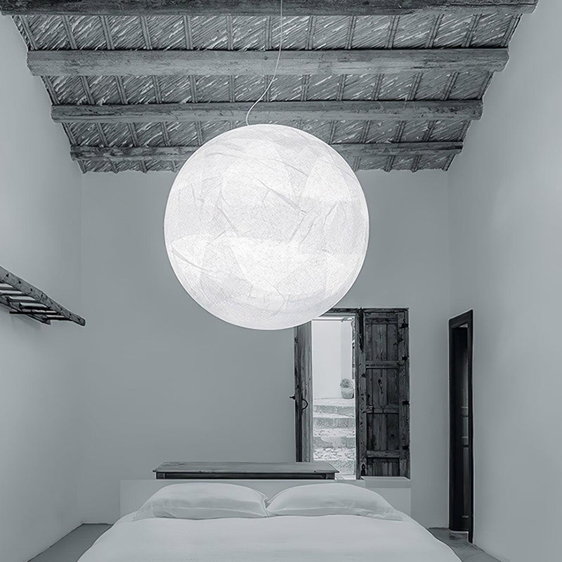 Lampe pendante en soie Moon