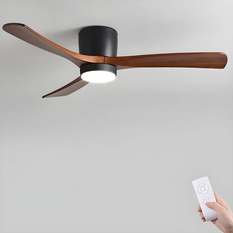 Ventilateur de plafond en bois
