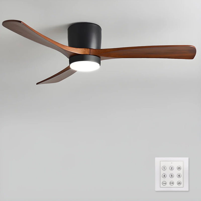 Ventilateur de plafond en bois
