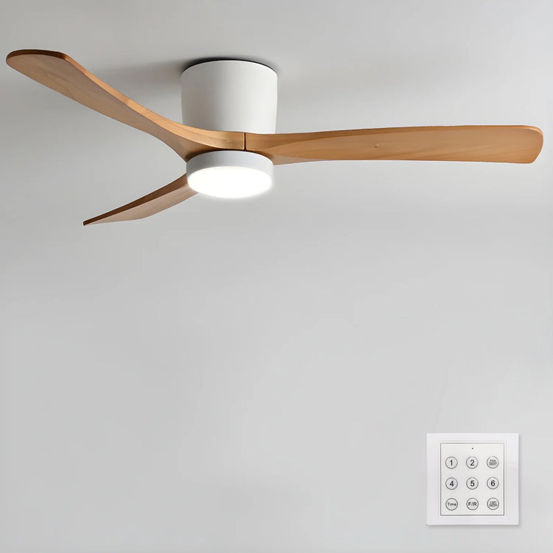 Ventilateur de plafond en bois