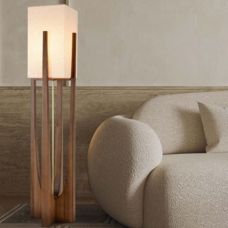 Lampadaire En Noyer De Style Japonais Lampe En Bois Massif Simple