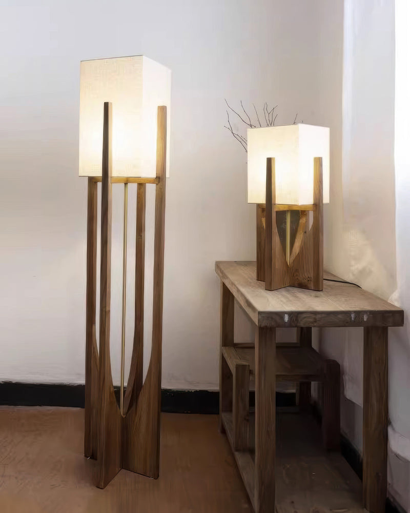 Lampadaire En Noyer De Style Japonais Lampe En Bois Massif Simple