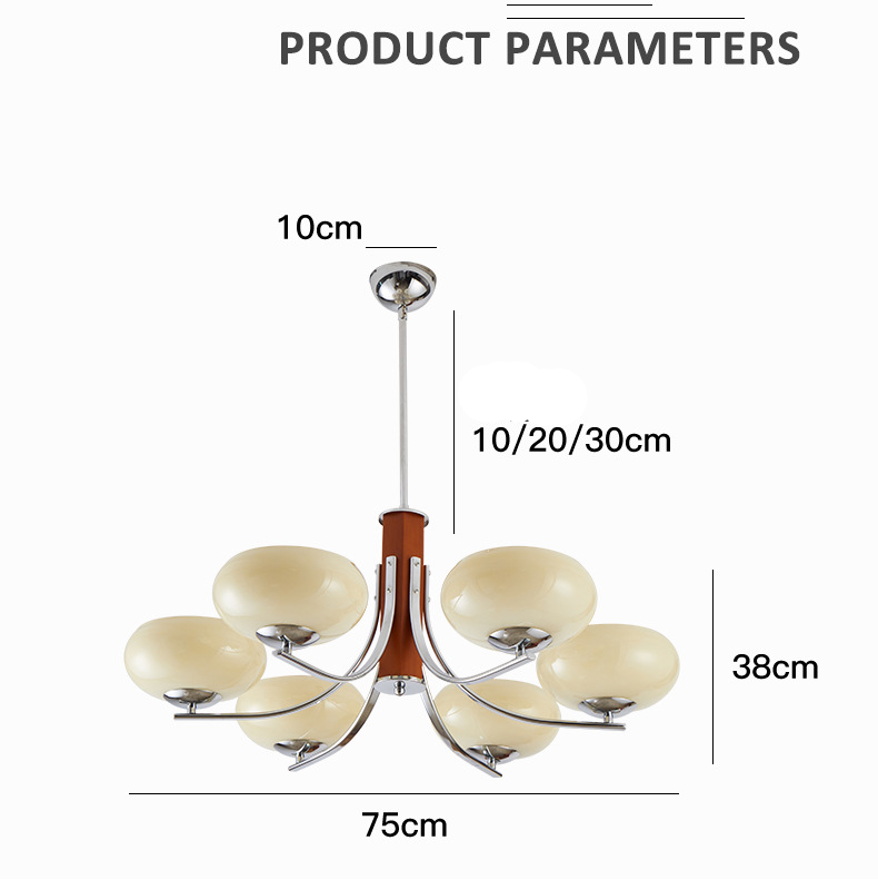 3/5 Tête Bauhaus Chandelier