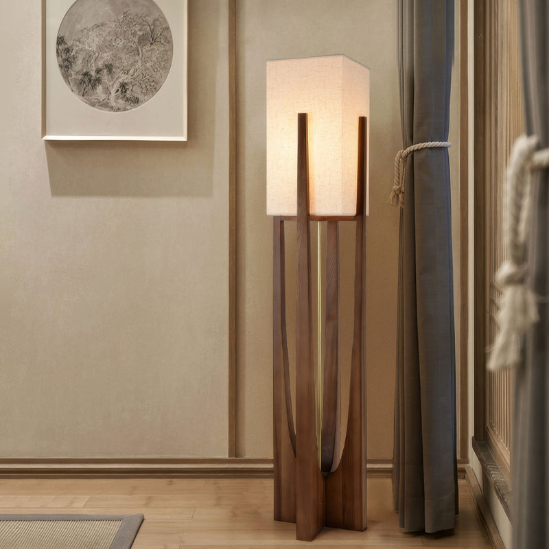 Lampadaire En Noyer De Style Japonais Lampe En Bois Massif Simple