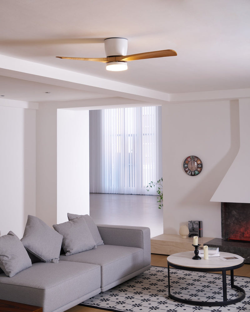 Ventilateur de plafond en bois