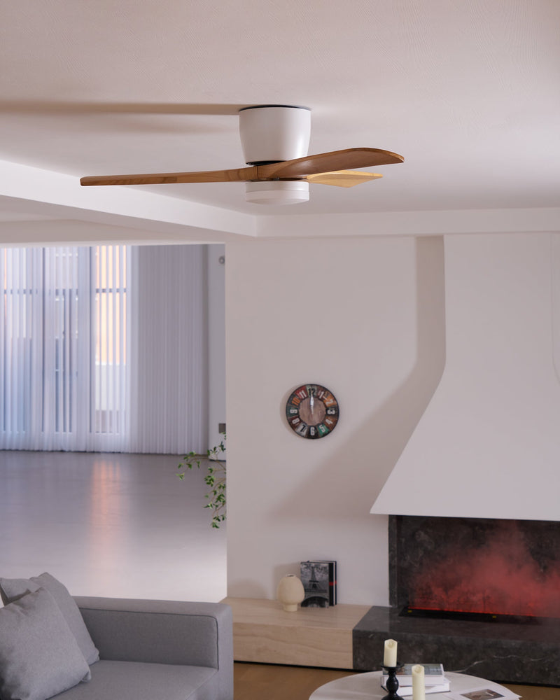 Ventilateur de plafond en bois