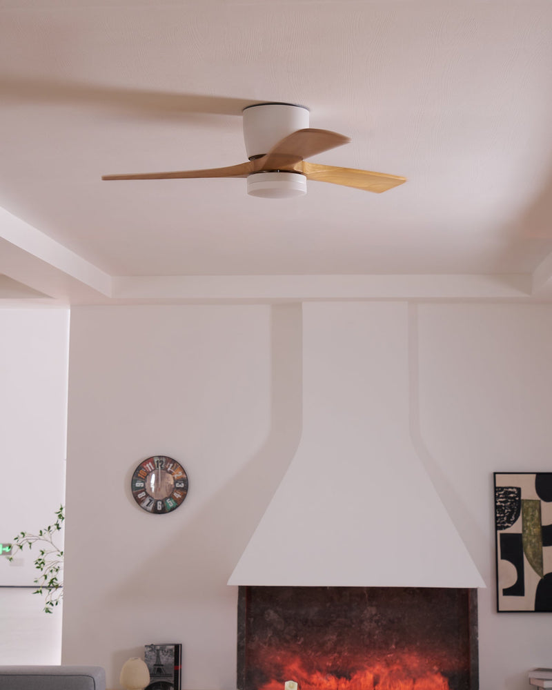 Ventilateur de plafond en bois