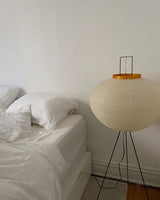 Lampadaire en papier de riz