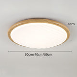 Ronde En Bois Plié Led Plafonnier Chambre À Coucher