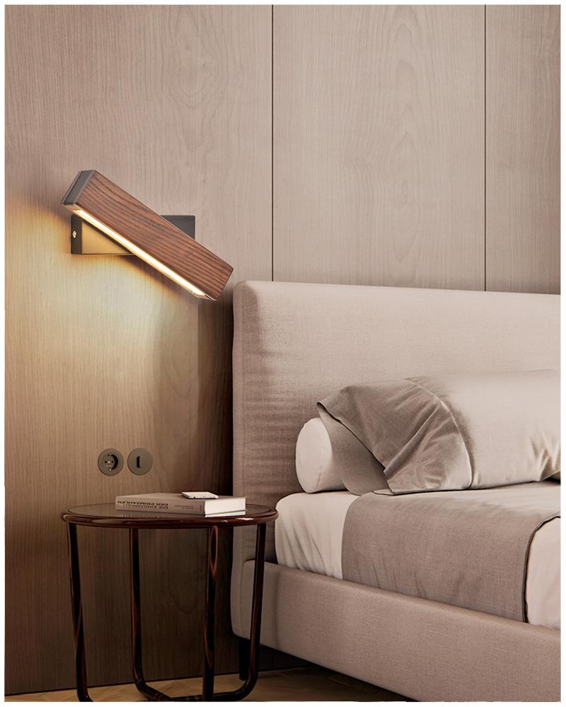 Rotowood™ - Applique Murale Led En Bois, Pivotante