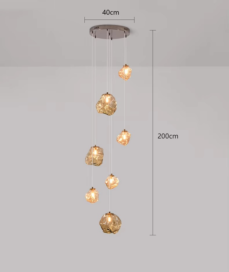 Lustre d'escalier moderne