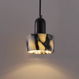Lampe pendante en marbre noir