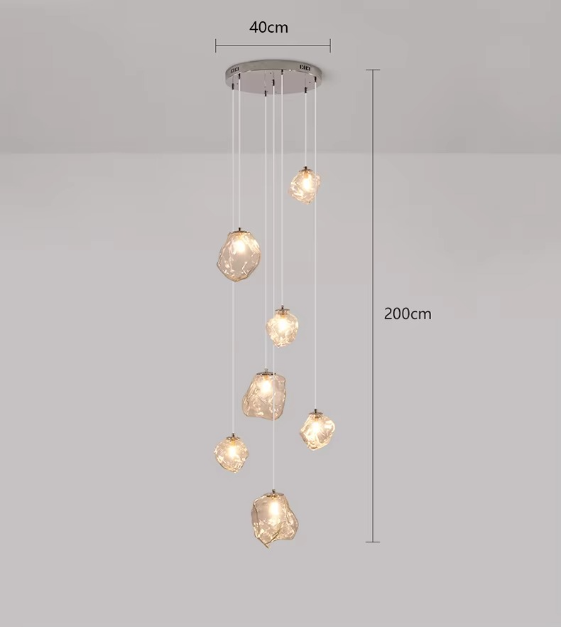 Lustre d'escalier moderne