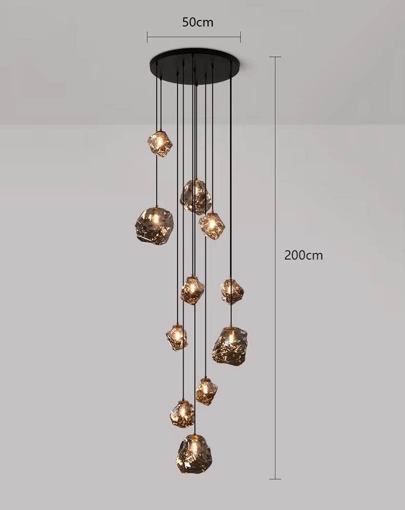 Lustre d'escalier moderne