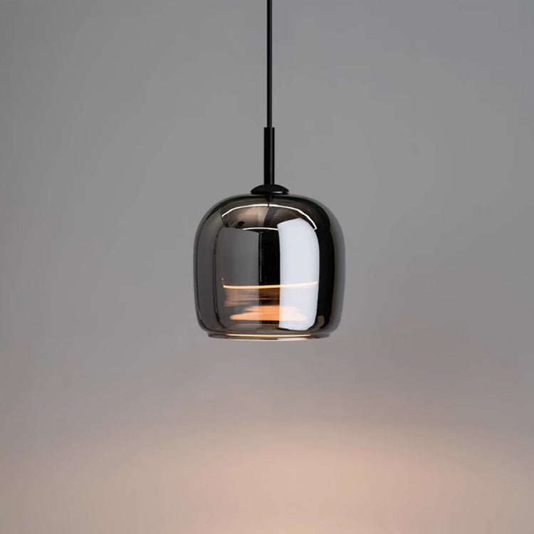 Lampe pendante nordique en verre noir