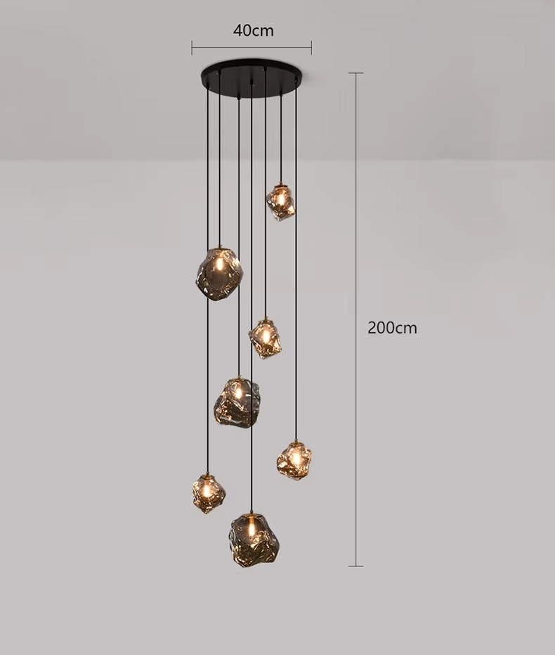 Lustre d'escalier moderne