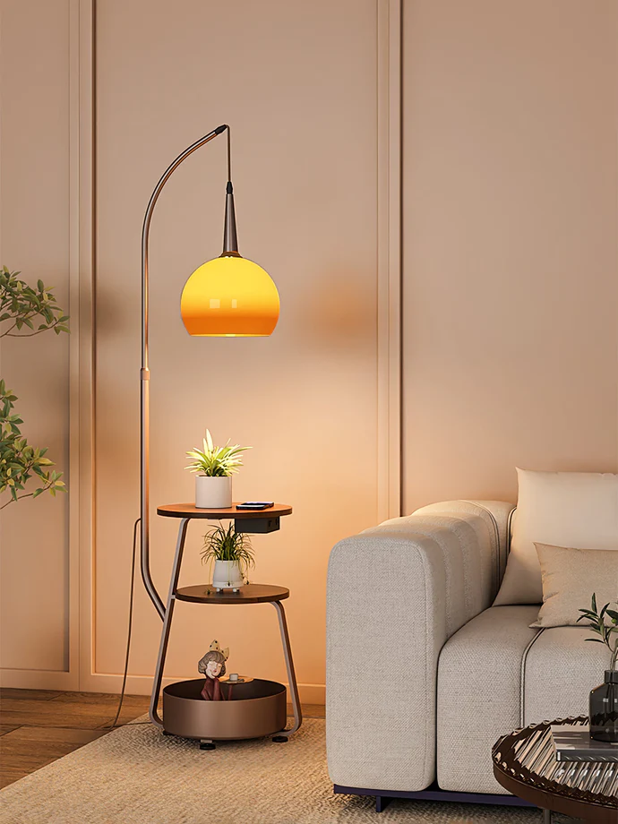 Table de chevet avec lampe Bauhaus