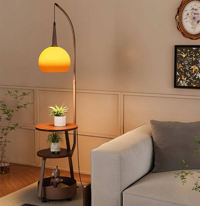 Table de chevet avec lampe Bauhaus